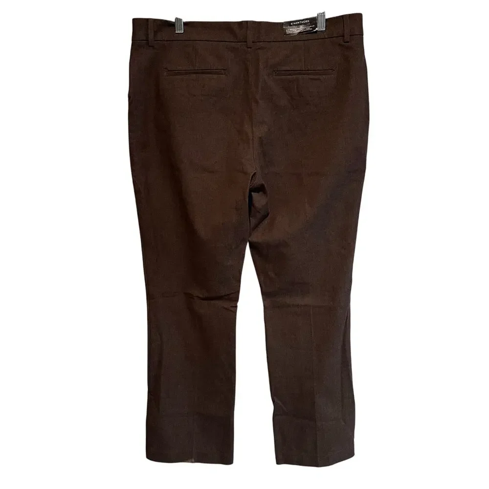 41 Hawthorne Becca Mid Rise Bootcut Trouser Pant Brown Heather 16 NEW